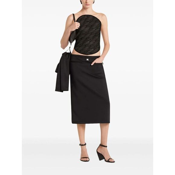 Courrèges Black Skirts - Straight Skirts Women
